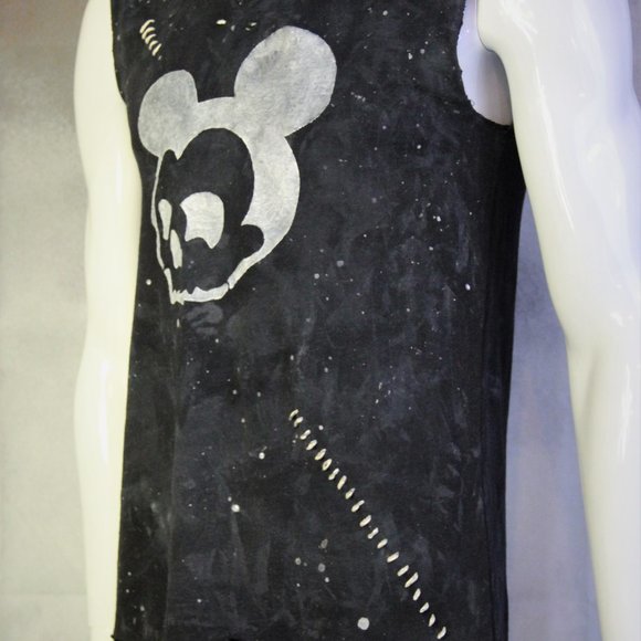 Mickey Mouse Skull Handmade Distressed Destroyed - Picture 4 of 6
